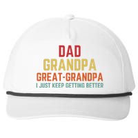 Fathers Day Gift From Grandkids Dad Grandpa Great Grandpa Snapback Five-Panel Rope Hat