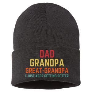 Fathers Day Gift From Grandkids Dad Grandpa Great Grandpa Sustainable Knit Beanie