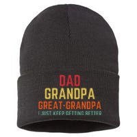 Fathers Day Gift From Grandkids Dad Grandpa Great Grandpa Sustainable Knit Beanie