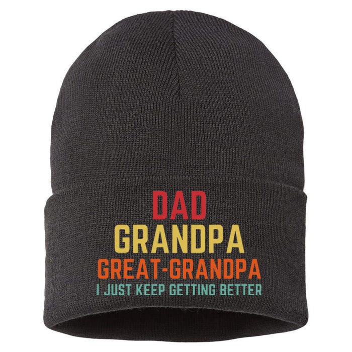 Fathers Day Gift From Grandkids Dad Grandpa Great Grandpa Sustainable Knit Beanie