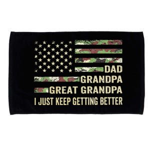 Fathers Day Gift From Grand Dad Grandpa Great Grandpa Microfiber Hand Towel