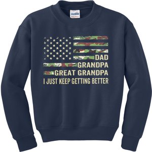 Fathers Day Gift From Grand Dad Grandpa Great Grandpa Kids Sweatshirt