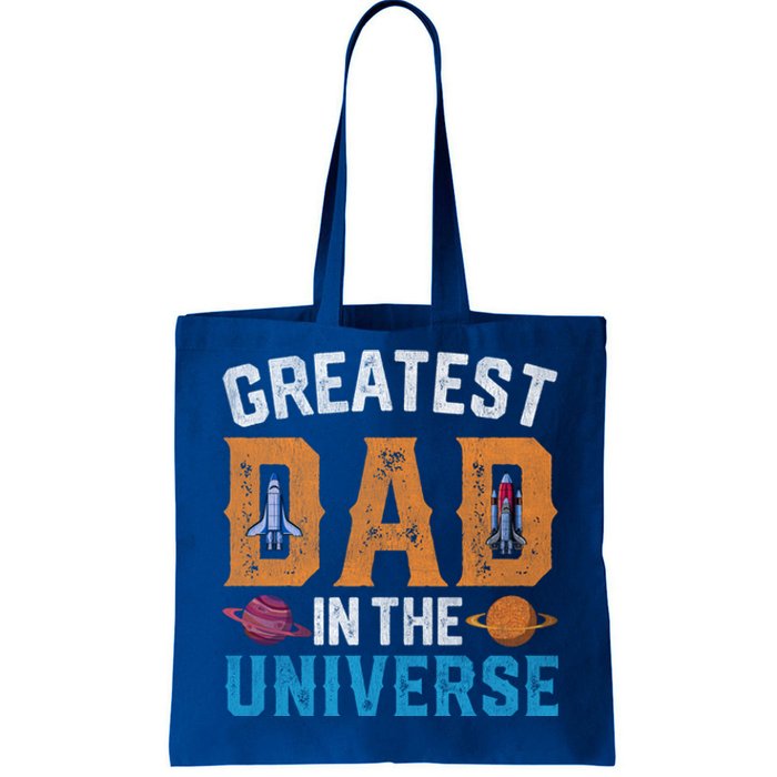 Fathers Day Greatest Dad In The Universe Space Ufo Gift Tote Bag