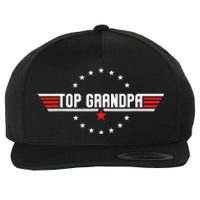 Fathers Day Gift Grandpa Gift from Grand Son Daughter Wool Snapback Cap