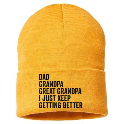 Fathers Day Grandpa from Grand Dad Great Grandfather Sustainable Knit Beanie