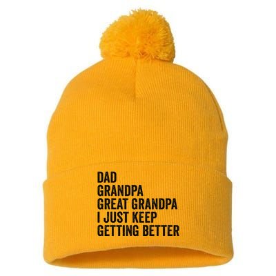 Fathers Day Grandpa from Grand Dad Great Grandfather Pom Pom 12in Knit Beanie