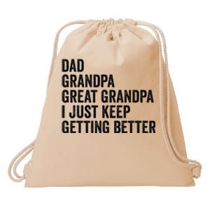 Fathers Day Grandpa from Grand Dad Great Grandfather Drawstring Bag