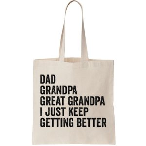 Fathers Day Grandpa from Grand Dad Great Grandfather Tote Bag