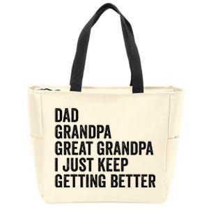 Fathers Day Grandpa from Grand Dad Great Grandfather Zip Tote Bag