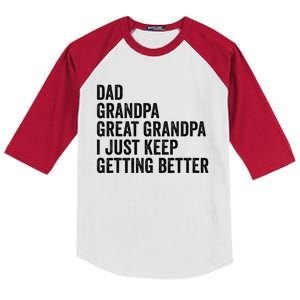 Fathers Day Grandpa from Grand Dad Great Grandfather Kids Colorblock Raglan Jersey