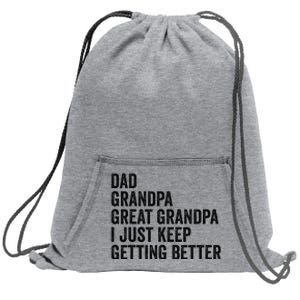 Fathers Day Grandpa from Grand Dad Great Grandfather Sweatshirt Cinch Pack Bag