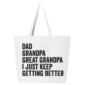 Fathers Day Grandpa from Grand Dad Great Grandfather 25L Jumbo Tote