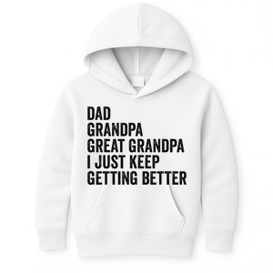 Fathers Day Grandpa from Grand Dad Great Grandfather Kids Hoodie