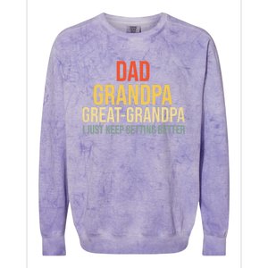 Funny Dad Great Grandpa For Fathers Day Colorblast Crewneck Sweatshirt