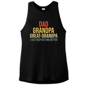 Funny Dad Great Grandpa For Fathers Day Ladies PosiCharge Tri-Blend Wicking Tank