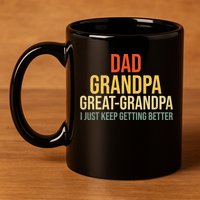 Funny Dad Great Grandpa For Fathers Day 11oz C Handle Ceramic Mug