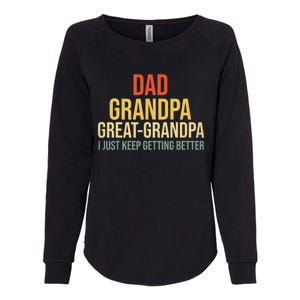 Funny Dad Great Grandpa For Fathers Day Womens California Wash Sweatshirt