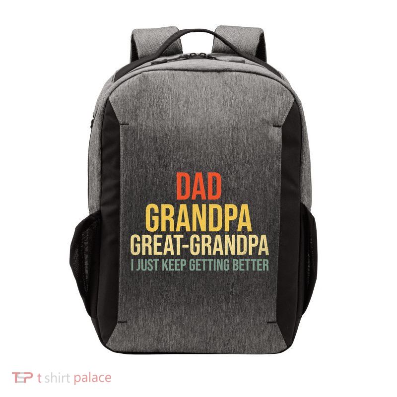 Funny Dad Great Grandpa For Fathers Day Vector Backpack