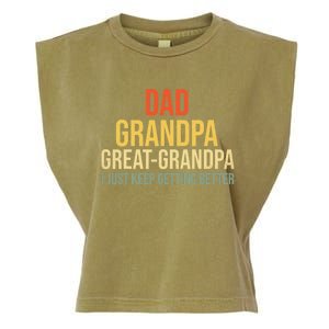 Funny Dad Great Grandpa For Fathers Day Garment-Dyed Women's Muscle Tee