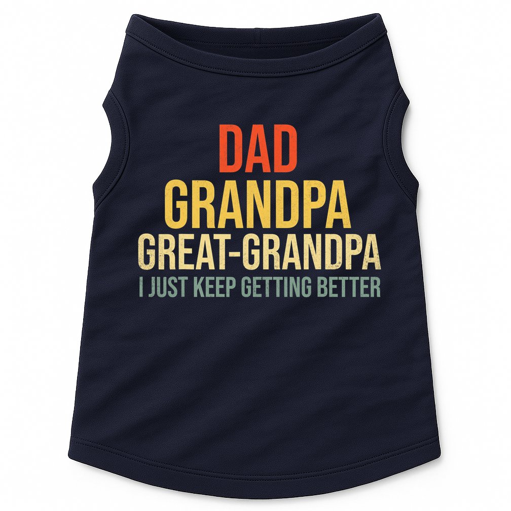 Funny Dad Great Grandpa For Fathers Day Doggie Tank
