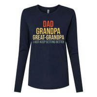 Funny Dad Great Grandpa For Fathers Day Womens Cotton Relaxed Long Sleeve T-Shirt