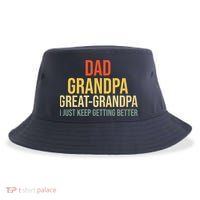 Funny Dad Great Grandpa For Fathers Day Sustainable Bucket Hat