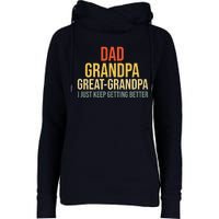 Funny Dad Great Grandpa For Fathers Day Womens Funnel Neck Pullover Hood