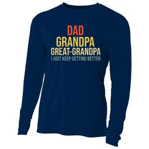 Funny Dad Great Grandpa For Fathers Day Cooling Performance Long Sleeve Crew