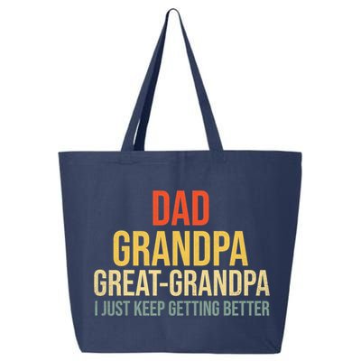Funny Dad Great Grandpa For Fathers Day 25L Jumbo Tote