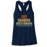 Funny Dad Great Grandpa For Fathers Day Women's Racerback Tank