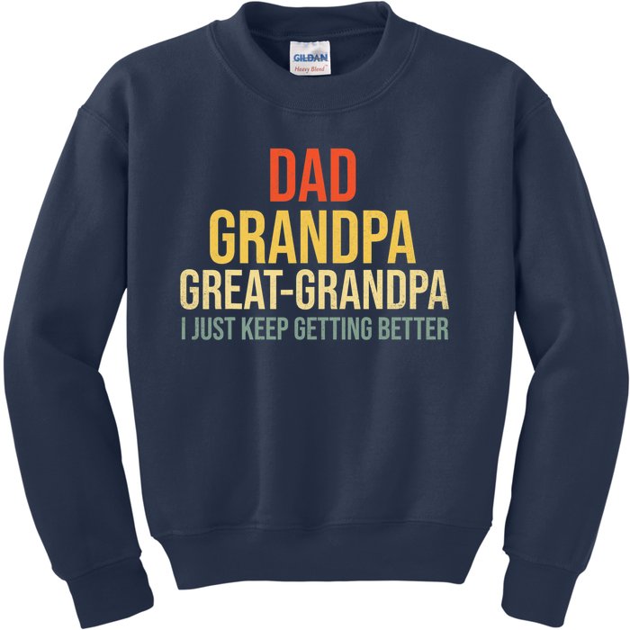 Funny Dad Great Grandpa For Fathers Day Kids Sweatshirt