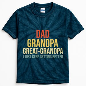 Funny Dad Great Grandpa For Fathers Day Kids Tie-Dye T-Shirt