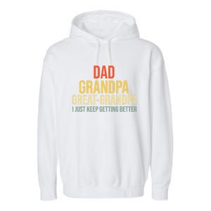 Funny Dad Great Grandpa For Fathers Day Garment-Dyed Fleece Hoodie