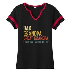 Fathers Day Gift from Grand Dad Grandpa Great Grandpa Ladies Halftime Notch Neck Tee