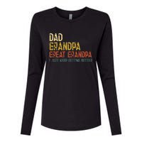 Fathers Day Gift from Grand Dad Grandpa Great Grandpa Womens Cotton Relaxed Long Sleeve T-Shirt