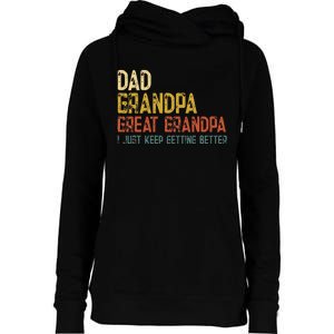 Fathers Day Gift from Grand Dad Grandpa Great Grandpa Womens Funnel Neck Pullover Hood