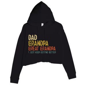 Fathers Day Gift from Grand Dad Grandpa Great Grandpa Crop Fleece Hoodie