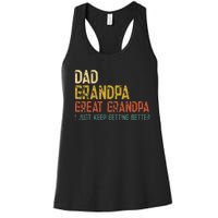 Fathers Day Gift from Grand Dad Grandpa Great Grandpa Women's Racerback Tank