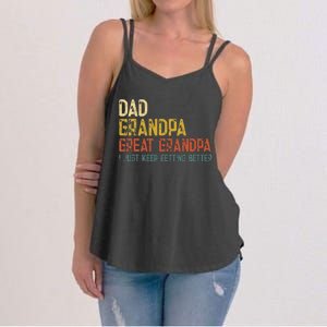 Fathers Day Gift from Grand Dad Grandpa Great Grandpa Women's Strappy Tank