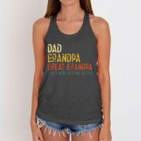 Fathers Day Gift from Grand Dad Grandpa Great Grandpa Women's Knotted Racerback Tank