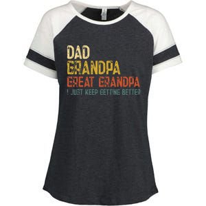 Fathers Day Gift from Grand Dad Grandpa Great Grandpa Enza Ladies Jersey Colorblock Tee