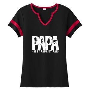 Father's Day Golf Papa Dad Father Golfers Gift For Dad Ladies Halftime Notch Neck Tee