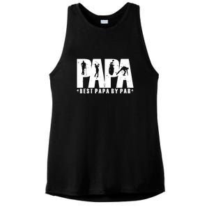 Father's Day Golf Papa Dad Father Golfers Gift For Dad Ladies PosiCharge Tri-Blend Wicking Tank