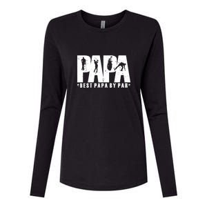 Father's Day Golf Papa Dad Father Golfers Gift For Dad Womens Cotton Relaxed Long Sleeve T-Shirt