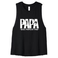 Father's Day Golf Papa Dad Father Golfers Gift For Dad Women's Racerback Cropped Tank