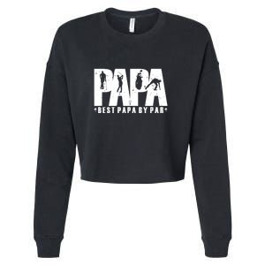 Father's Day Golf Papa Dad Father Golfers Gift For Dad Cropped Pullover Crew