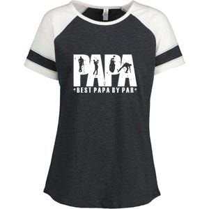 Father's Day Golf Papa Dad Father Golfers Gift For Dad Enza Ladies Jersey Colorblock Tee