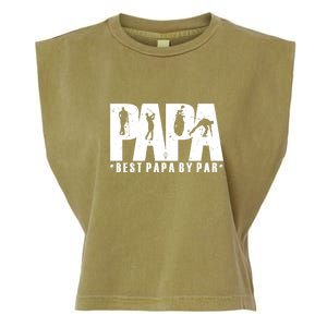 Father's Day Golf Papa Dad Father Golfers Gift For Dad Garment-Dyed Women's Muscle Tee