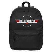 Fathers Day Gift Grandpa Gift From Son Daughter Grandkids 16 in Basic Backpack