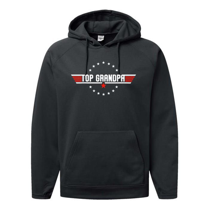 Fathers Day Gift Grandpa Gift From Grandkids Son Performance Fleece Hoodie